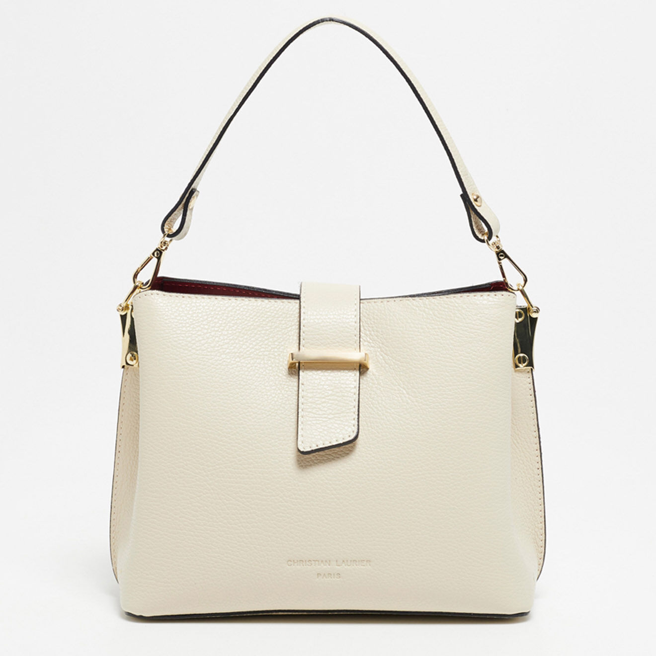 Christian Laurier Sac à main en Cuir Lessie nude - 25x21x12.5 cm