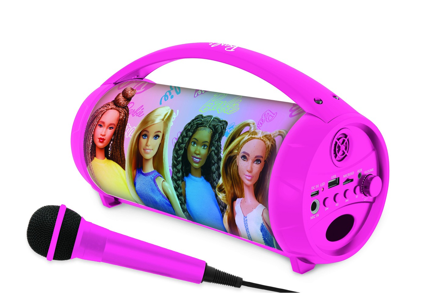 Lexibook - Barbie Bluetooth® lyshøjttaler med mikrofon