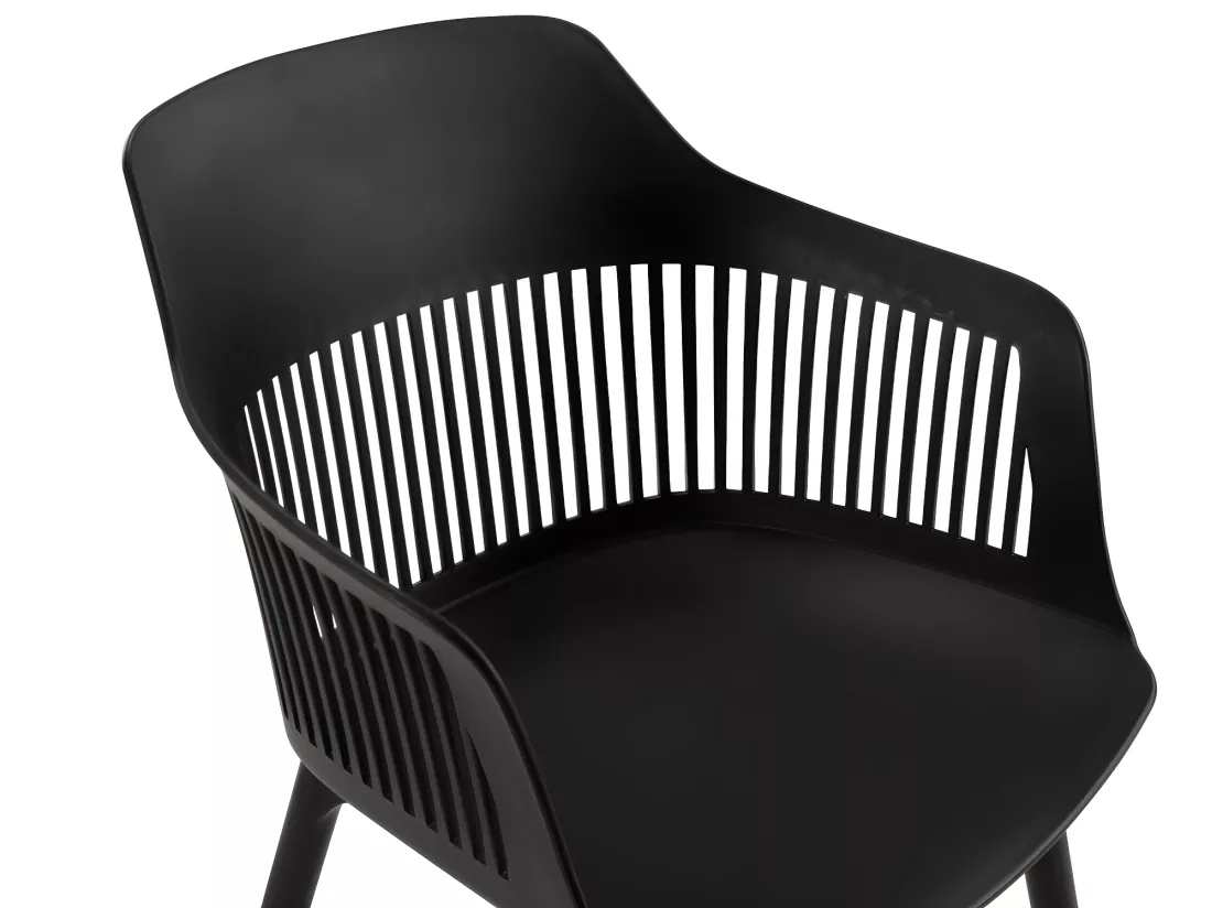 Lot de 2 fauteuils de jardin en polypropylène - Noir - SOHO de MYLIA