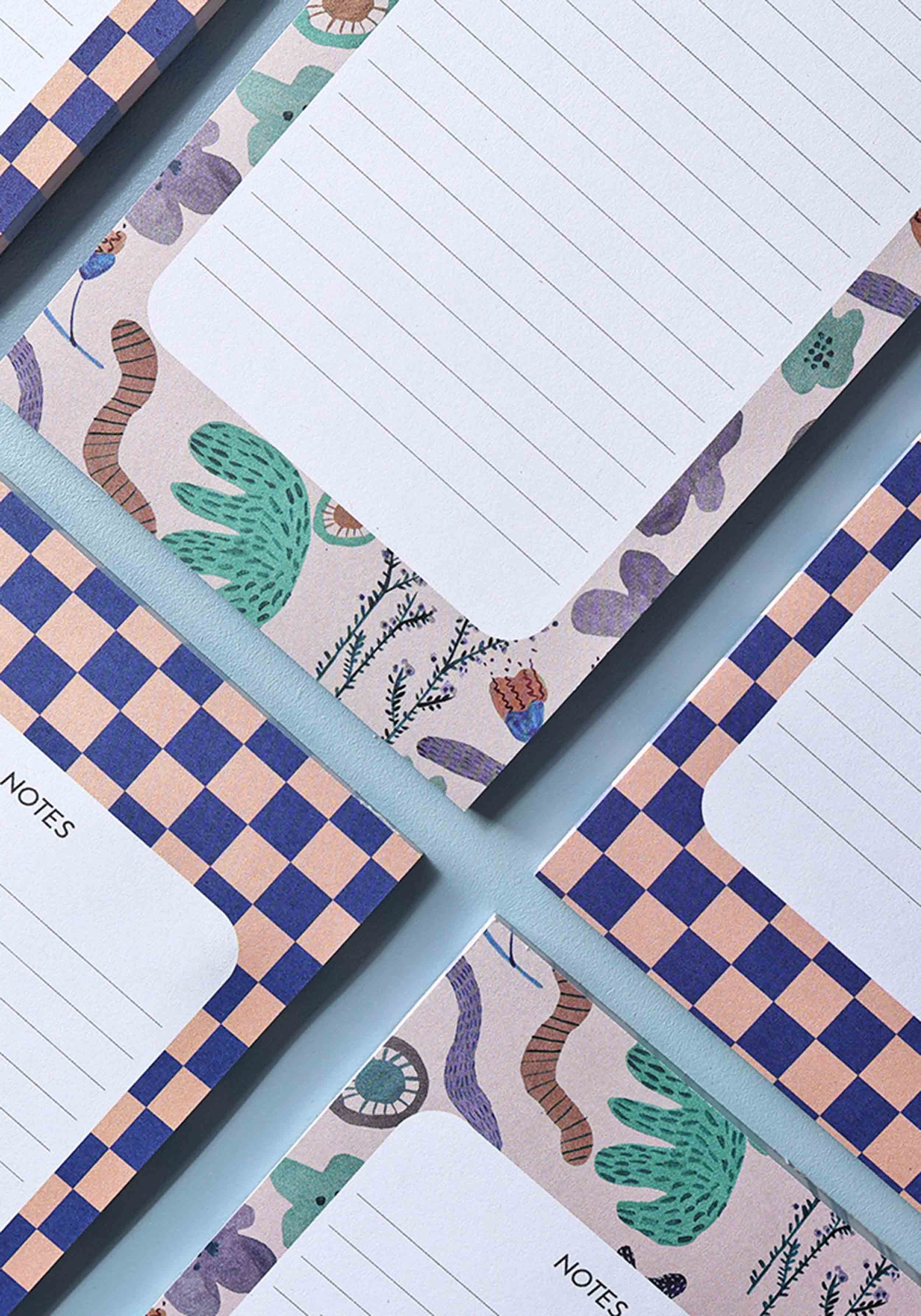 Lili Pepper Notizblock Blue Rose