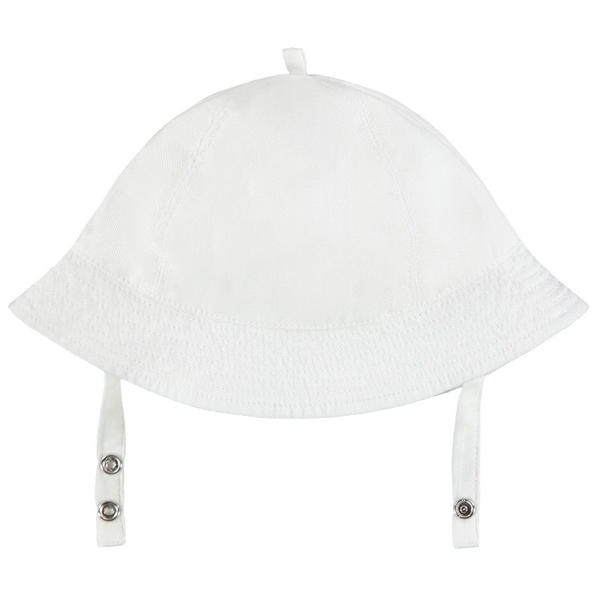 Bob en coton piqué uni pour bébé - Blanc