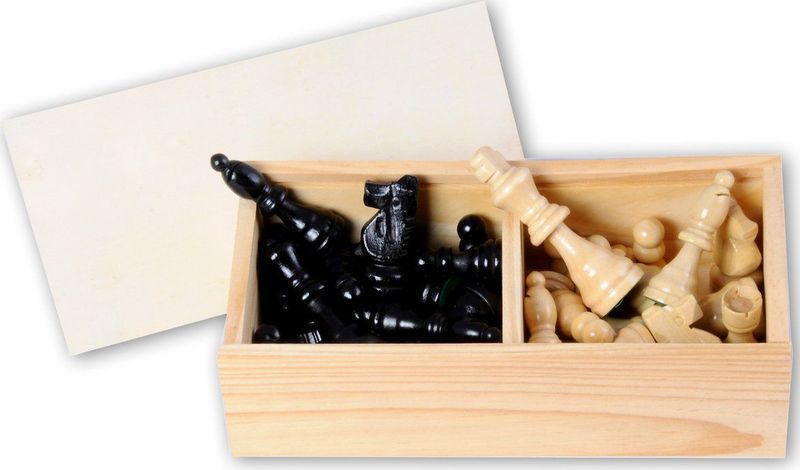 Longfield - Schaakstukken - Essenhout - Inclusief Kistje