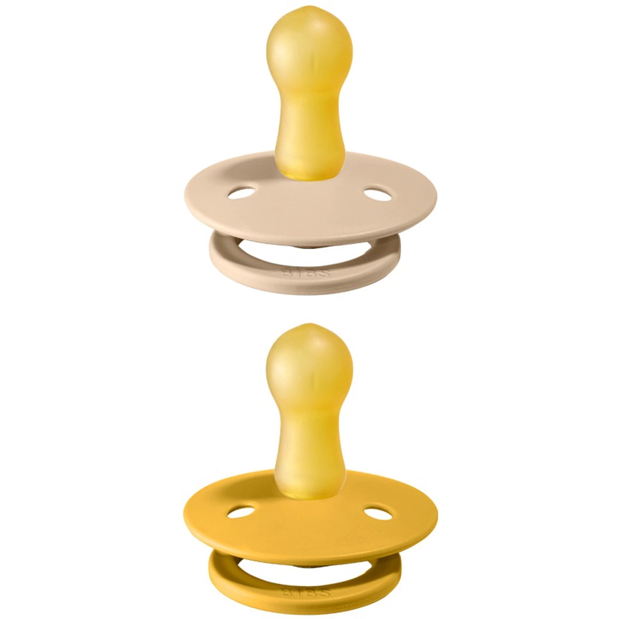 BIBS® Schnuller Colour Mustard  Vanilla 0-6 Monate, 2 Stk.