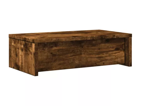 Support de moniteur avec tiroirs chêne fumé bois d'ingénierie