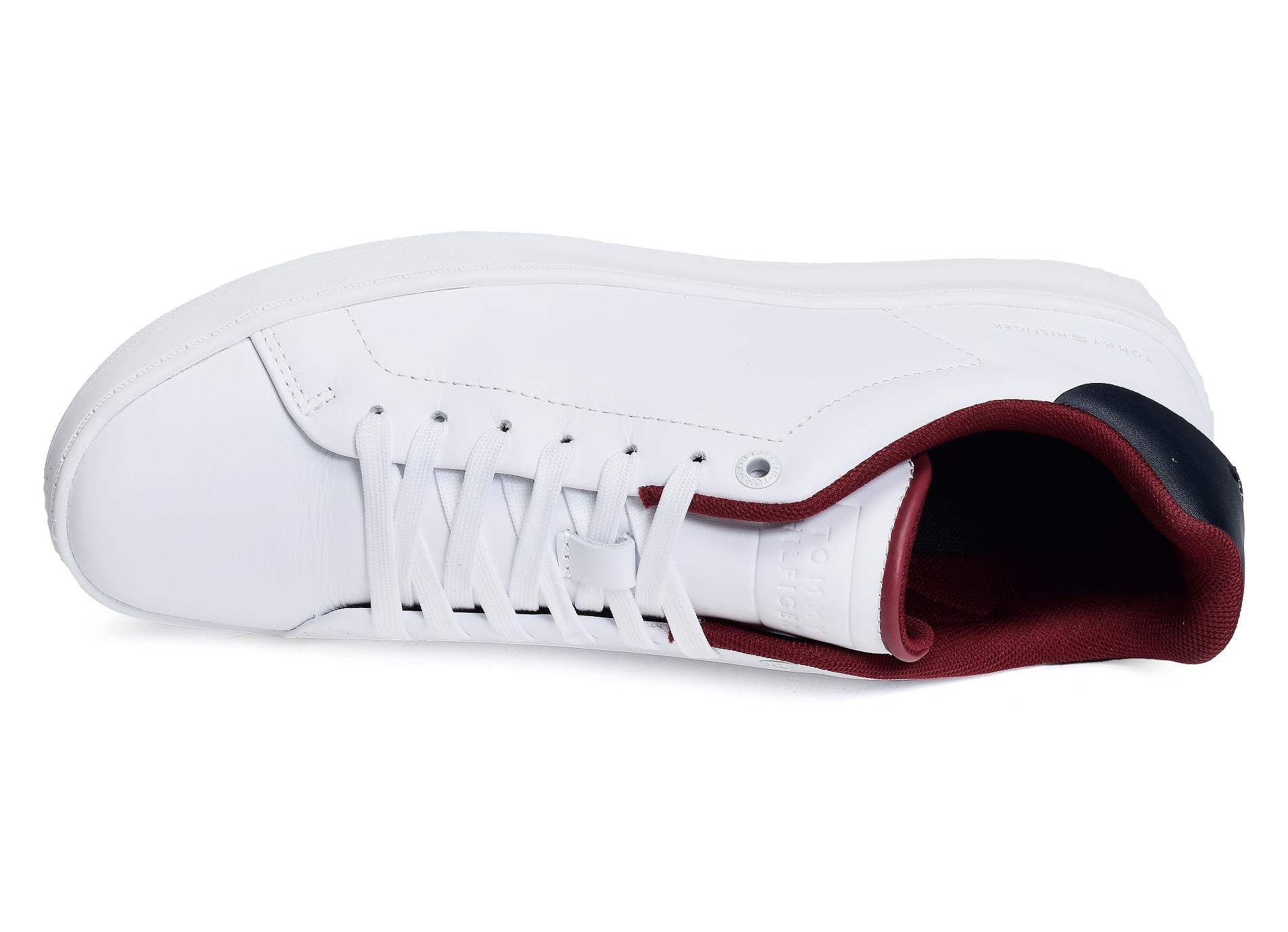 Court sneaker leather cup 4483 blanc marine