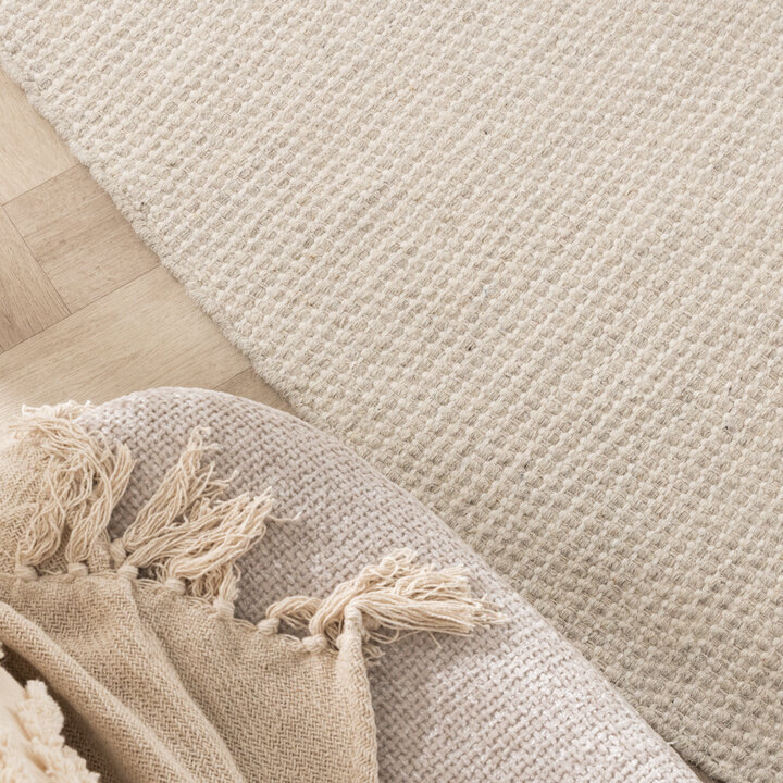 Organisch vloerkleed - Bliss Creme/Wit