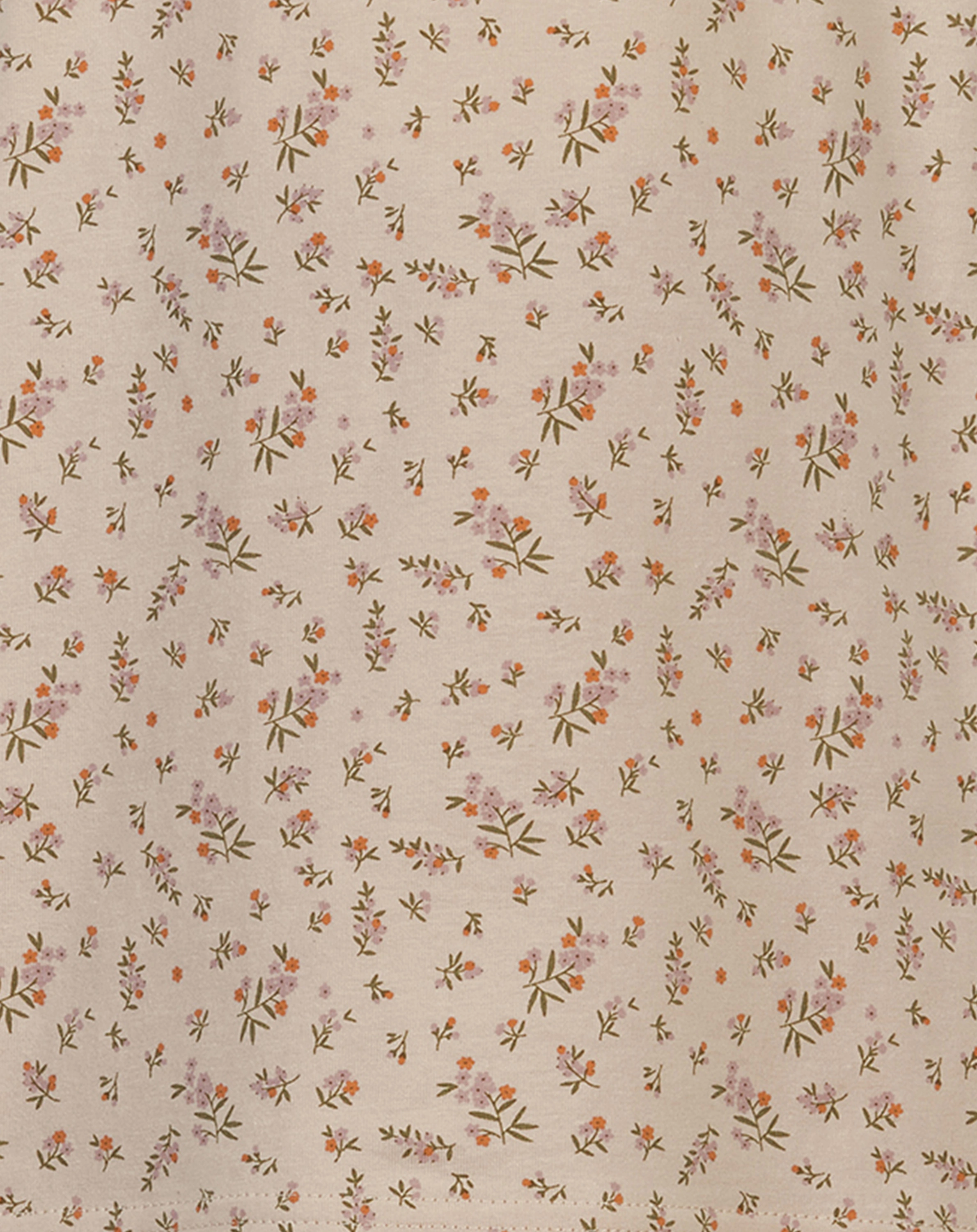 Schlafanzug FLOWER & DOTS lang in toasted nut