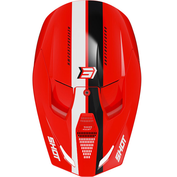 Shot - Casque Race Iron Rouge / Blanc / Noir / Brillant