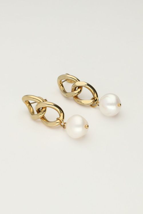 Oorhangers schakel & parel