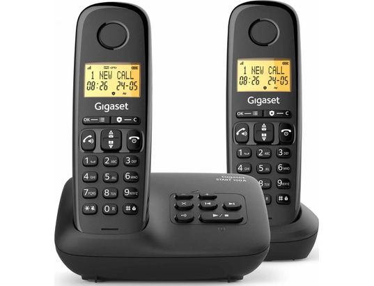 GIGASET - Téléphone sans fil Basic Duo 100a Noir