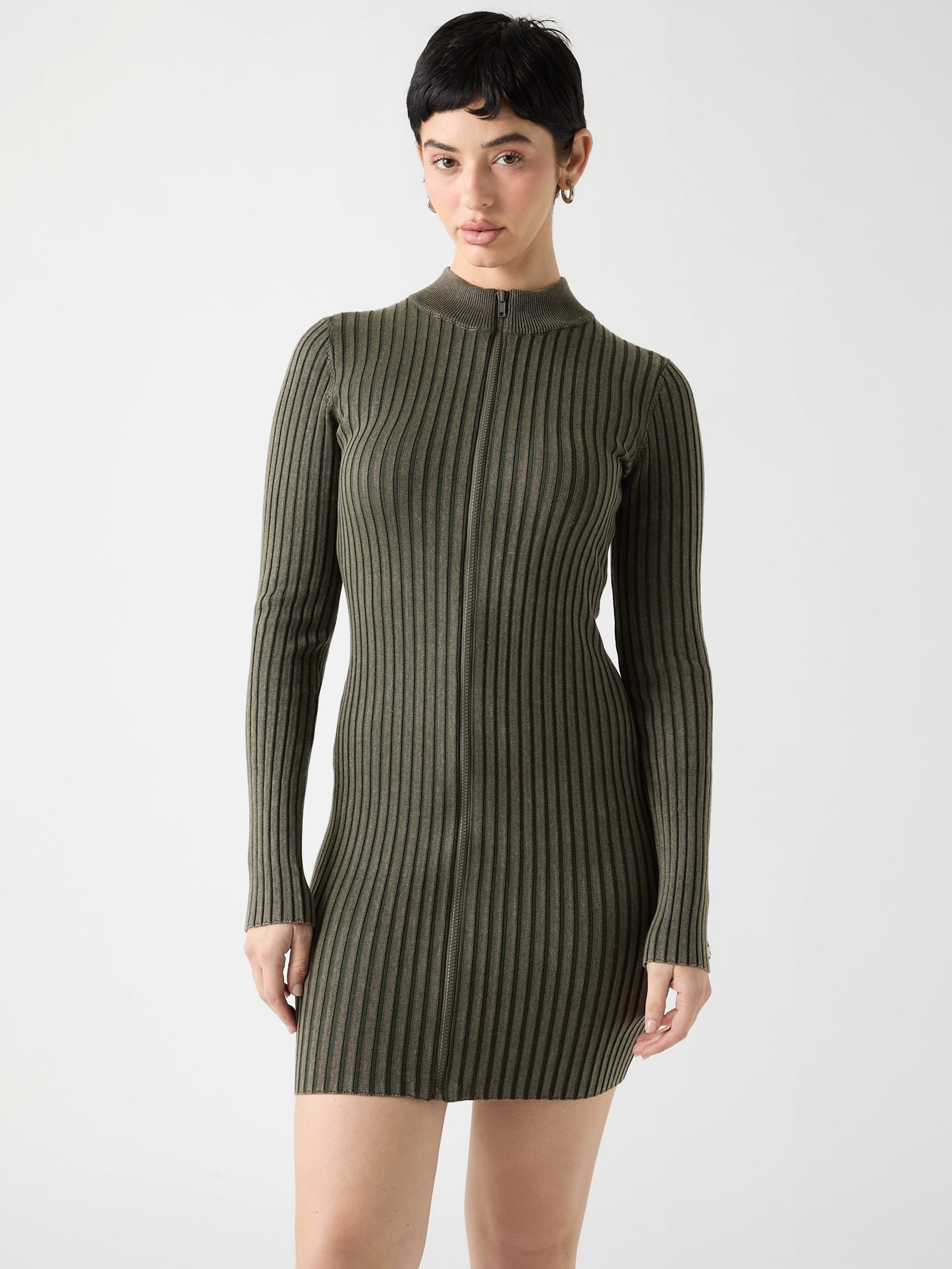 Vestido curto com zíper ecológico da GUESS Originals