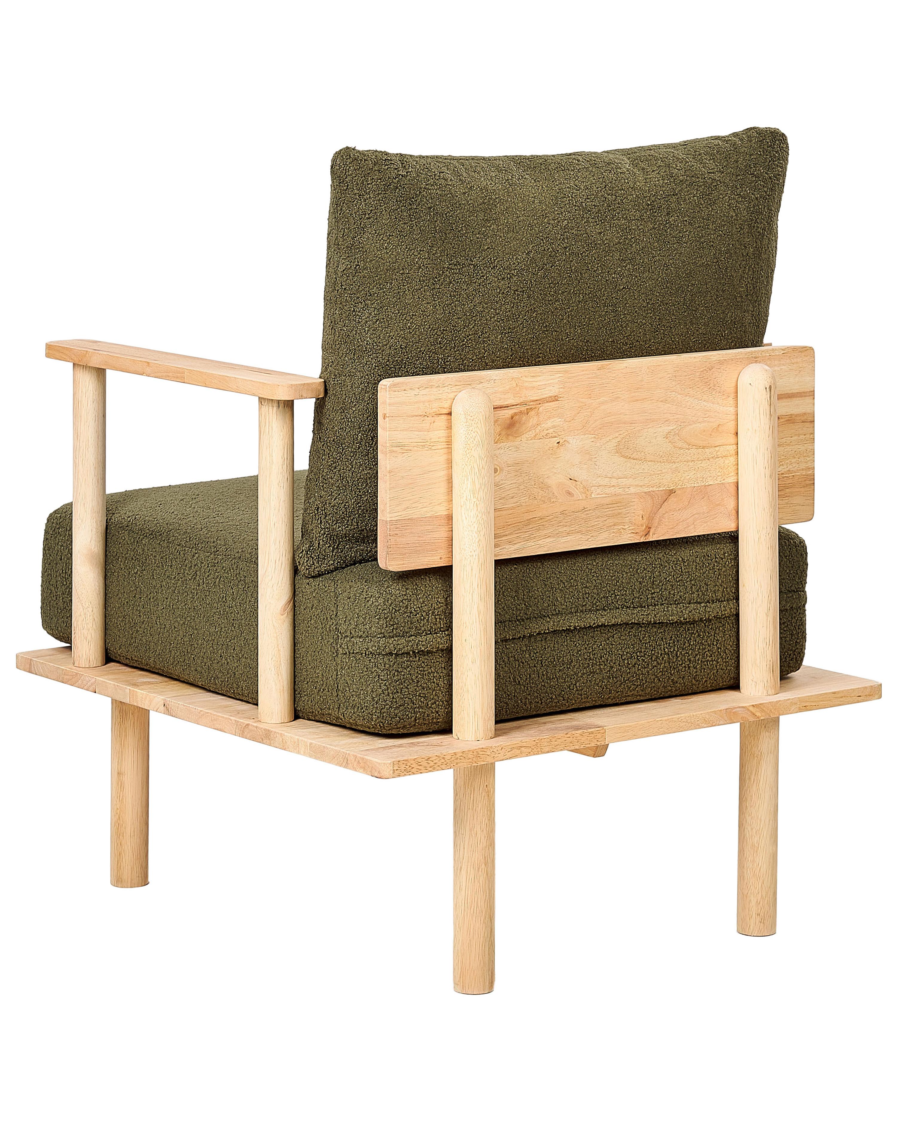 Fauteuil ASKER Bouclé Donkergroen