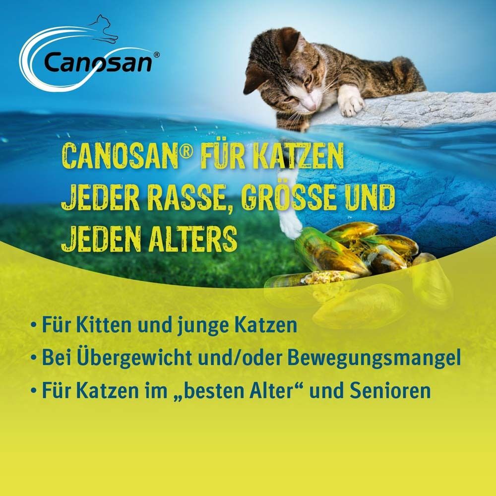 Canosan® Kautabletten für Gelenkgesundheit bei Katzen mit Grünlippmuschel- Extrakt Gonex®