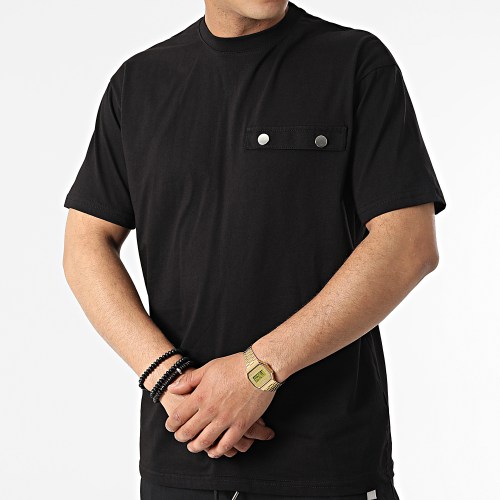 Ensemble Tee Shirt Et Jogger Pant LL656 Noir
