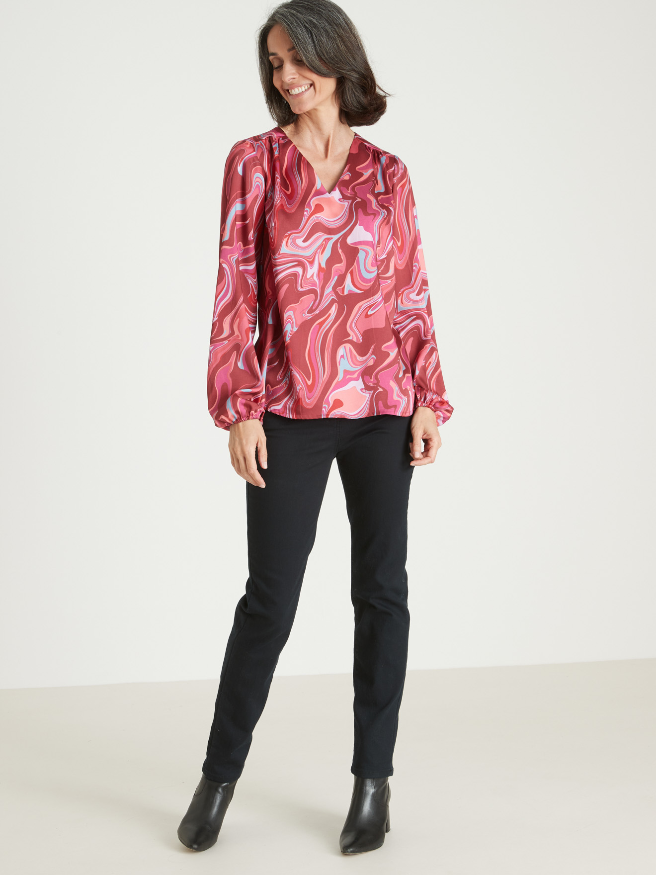 Blouse fluide encolure V