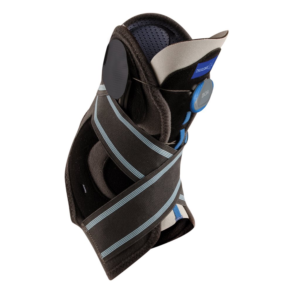 Thuasne Sprunggelenkorthese Malleo Dynastab Boa Gr2 grau/hellblau 1 Stk