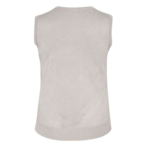 Kaffe Curve KCregitta Striktop, Grey Silver Metallic, XL