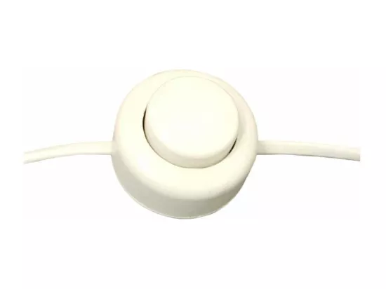 Lampadaire 126 cm fin en métal blanc et abat-jour rond - PIXAR 8488