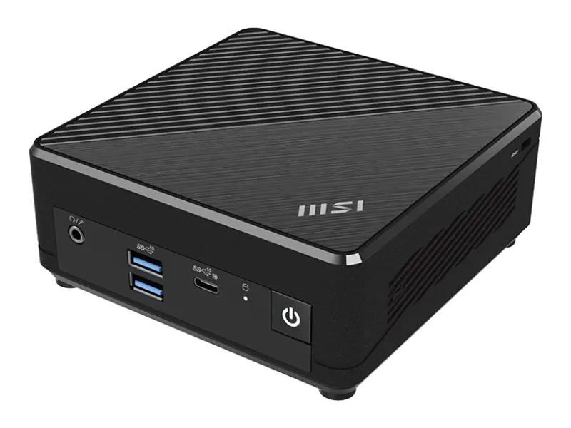 MSI Cubi N ADL 001EU - Mini PC N-series N200 / op til 3.7 GHz - RAM 4 GB - SSD 128 GB - NVMe - UHD Graphics - Gigabit Ethernet - Win 11 Pro - skærm: ingen - sort