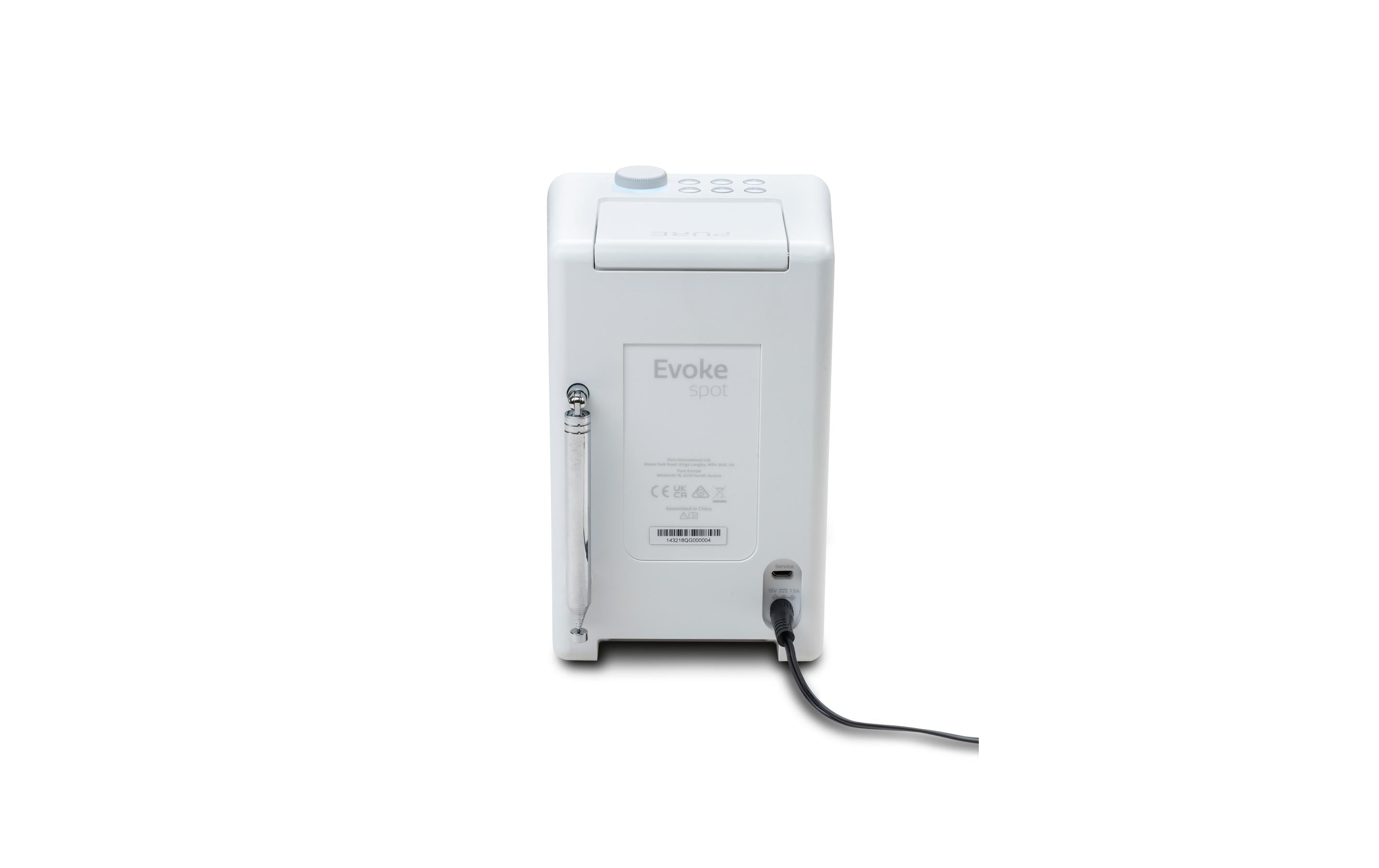 Internet Radio Evoke Spot Cotton White<br>Evoke Spot kompaktes Musiksystem in Cotton White