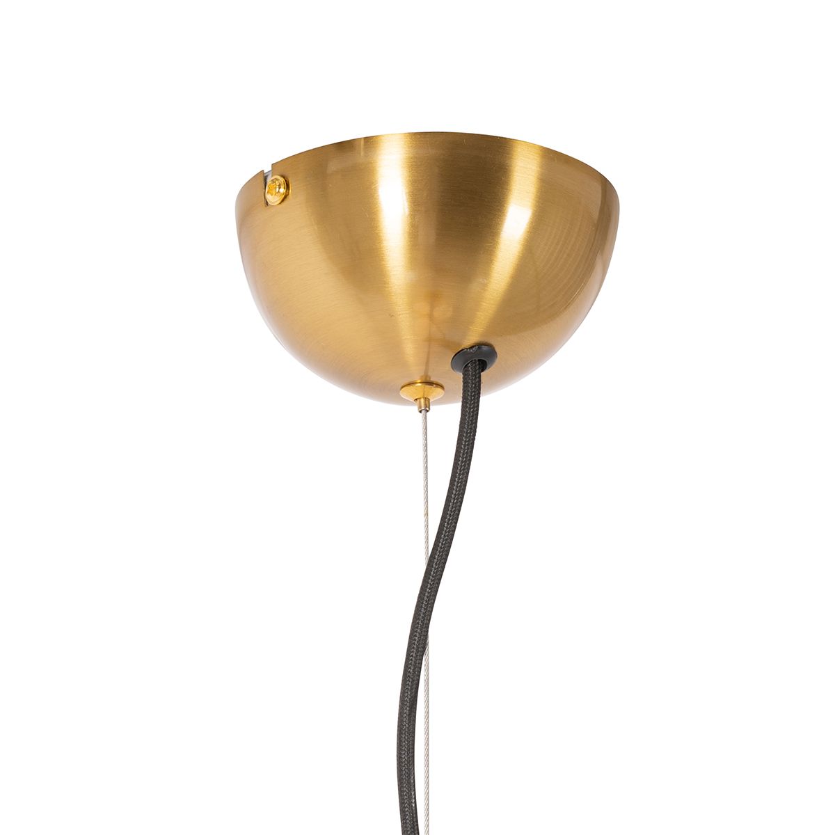 Art Deco hanglamp goud met glas opaal 3-lichts - Flore