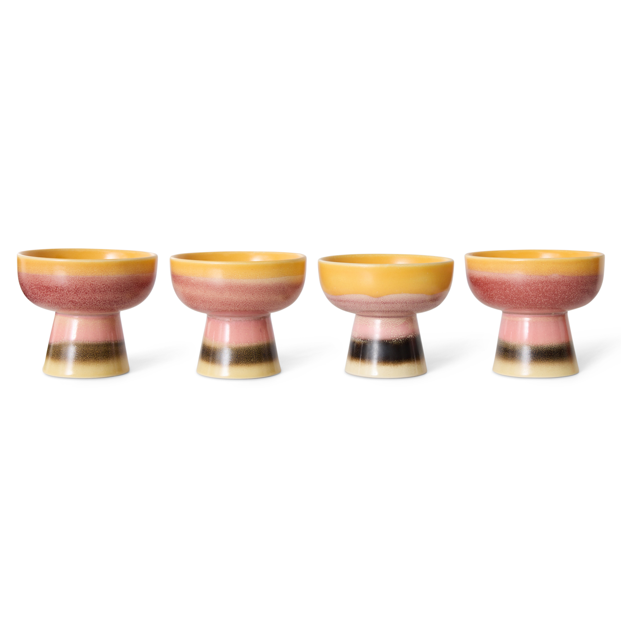 Servies 70s ceramics tapas schaal op voet S sunshade