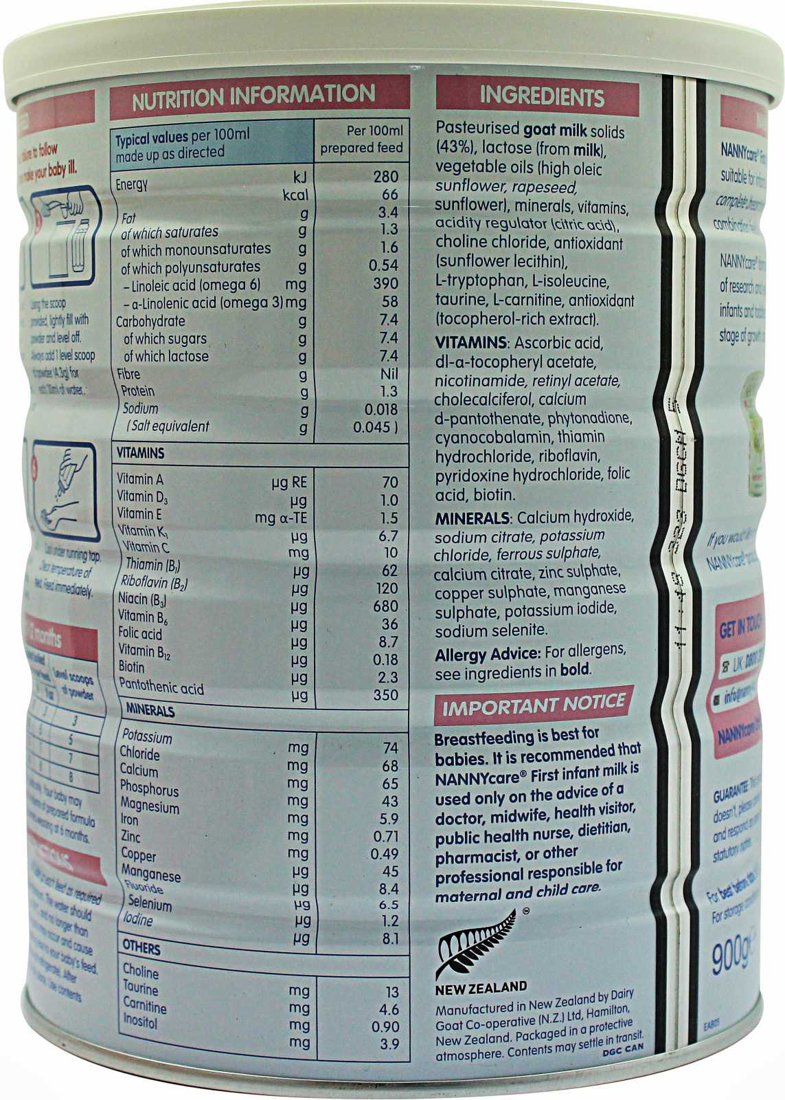 Leite Infantil Nanny Care First 900g