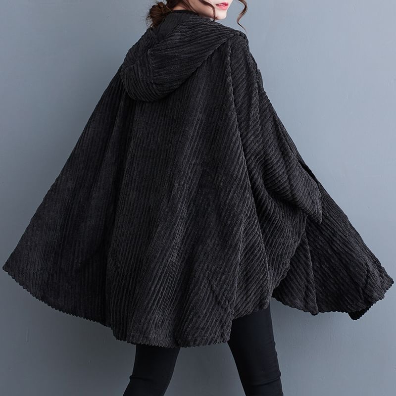 Taragon - Corduroy jas met capuchon en rits