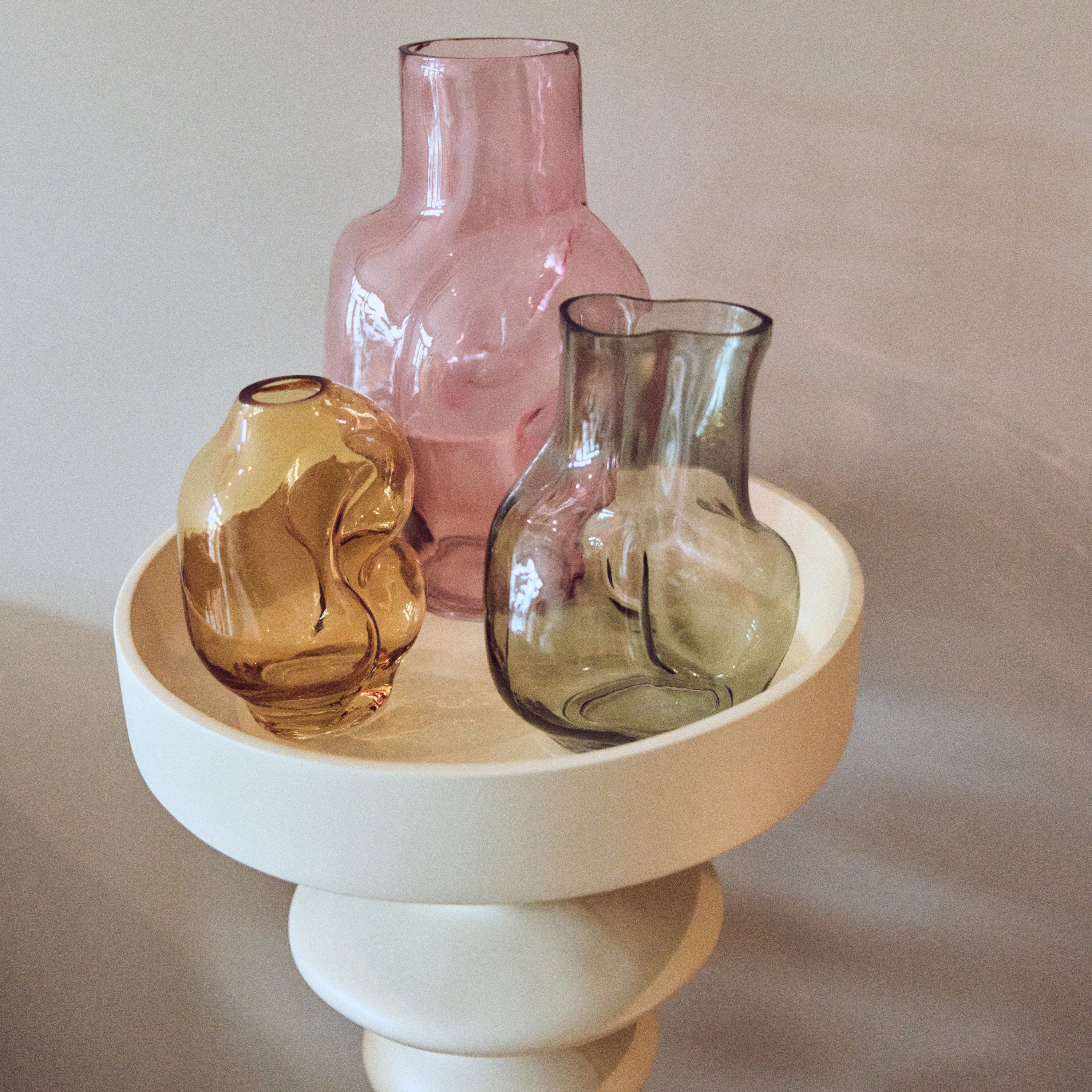 HKliving Gleam Glass Vaas High - Rose