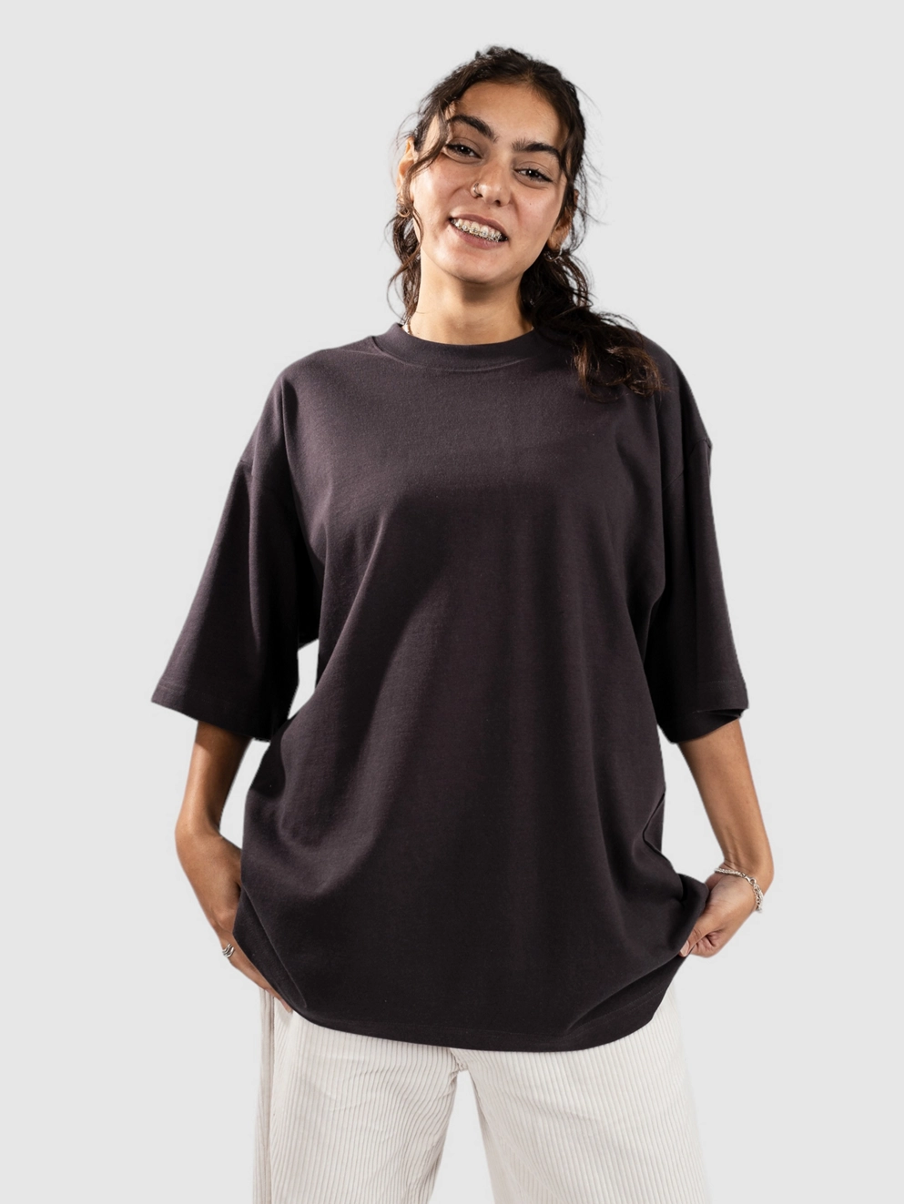 Shaka Wear 9.0 Oz Garment Dye Designer T-Shirt shadow grey