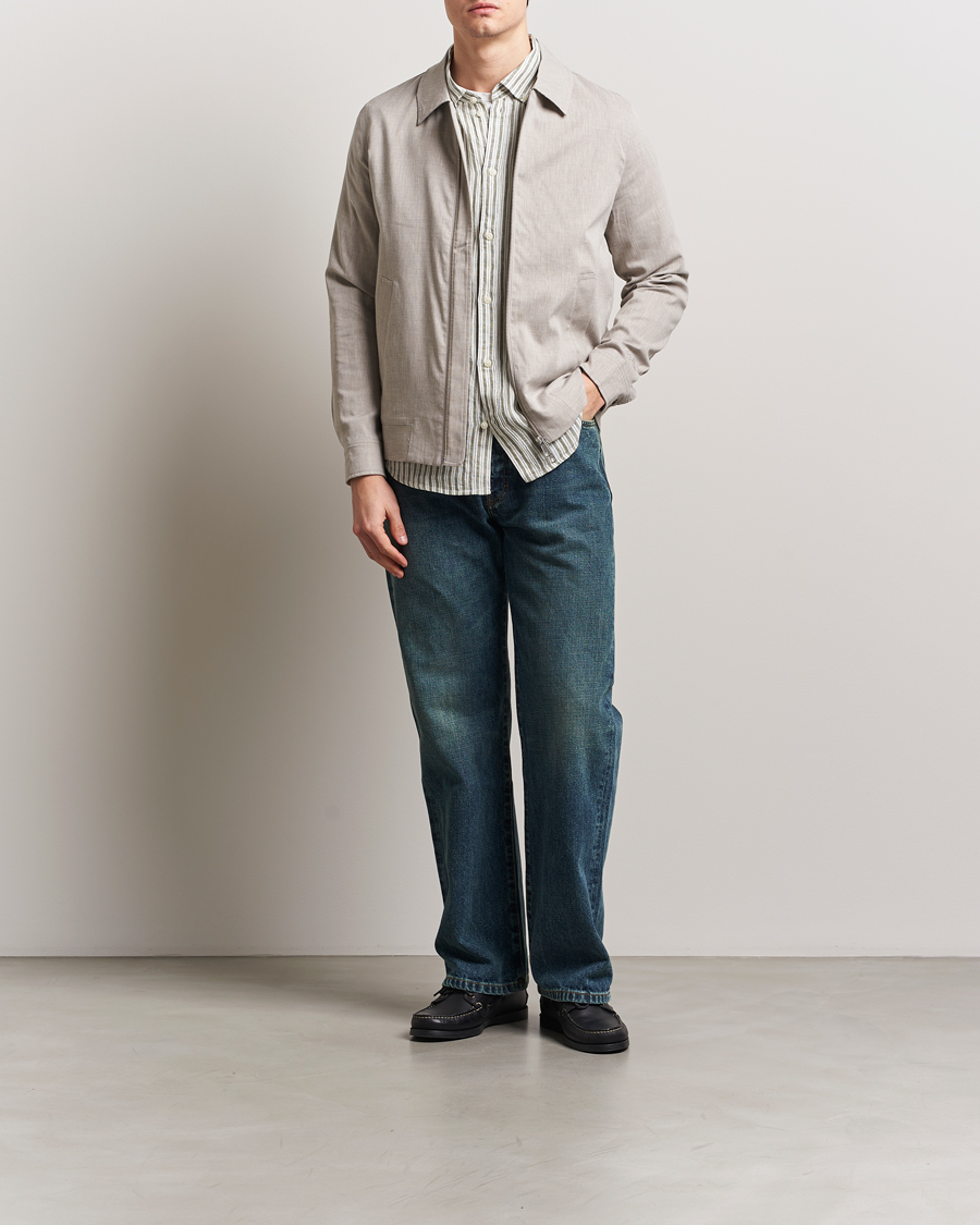 Les Deux Como Slub Coach Bomber Jacket Light Sand