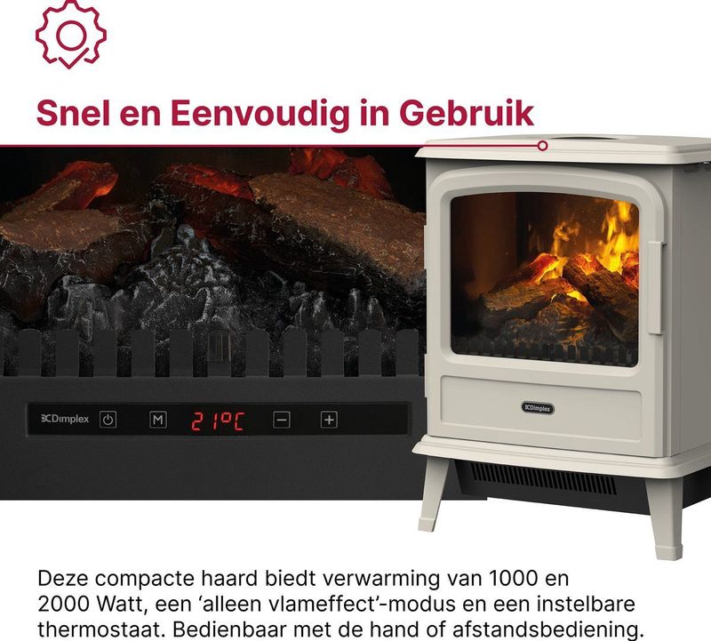 Elektrische Haard - Zwart - Staal