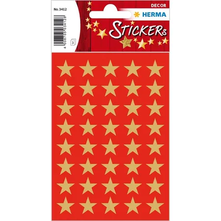 HERMA Weihnachts-Sticker Sterne, 13 mm, gold