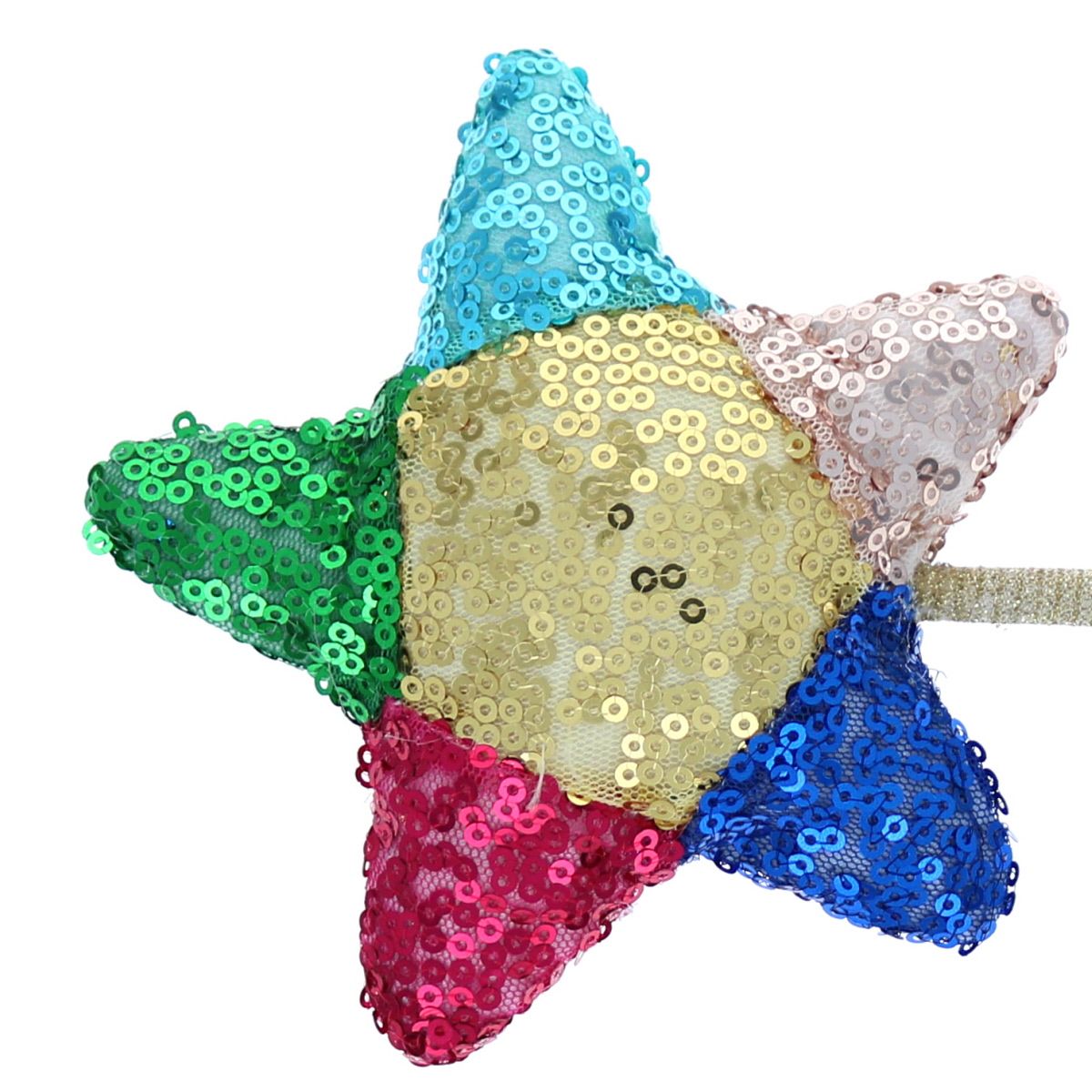 Baguette magique étoile sequins multicolore Mercredi et Patati