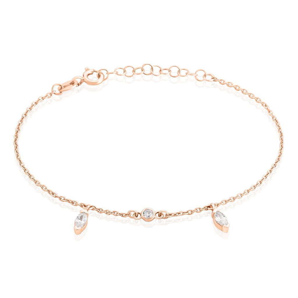 Bracelet Kenta Argent Rose Oxyde De Zirconium
