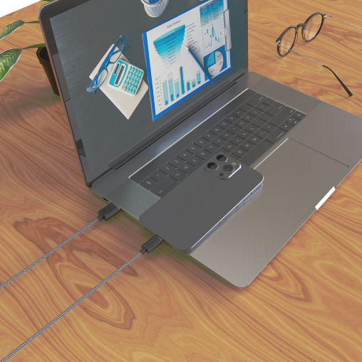 (1.5m/3A) USB A auf USB C Ladekabel Nylon Datenkabel - Schwarz / Weiss