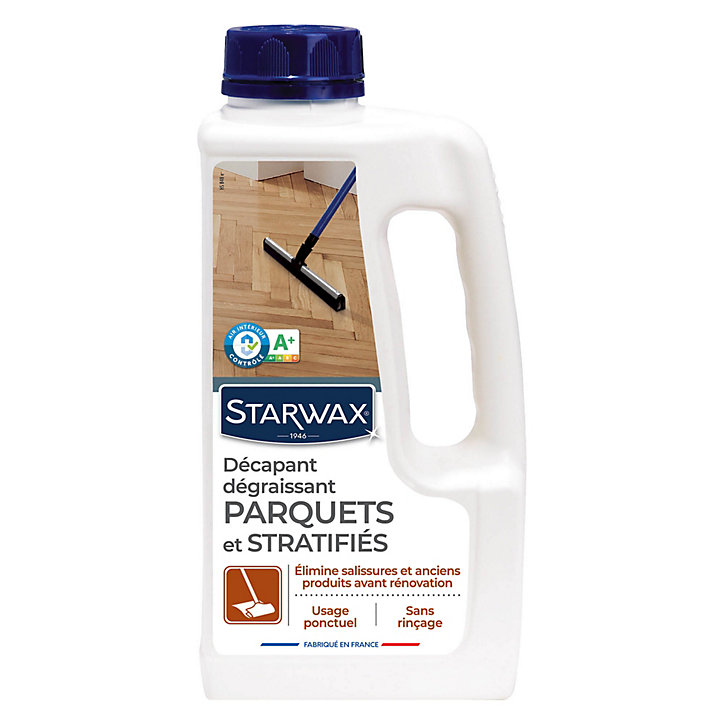 Décapant sans rinçage avant rénovation parquets et sol stratifiés Starwax 1L
