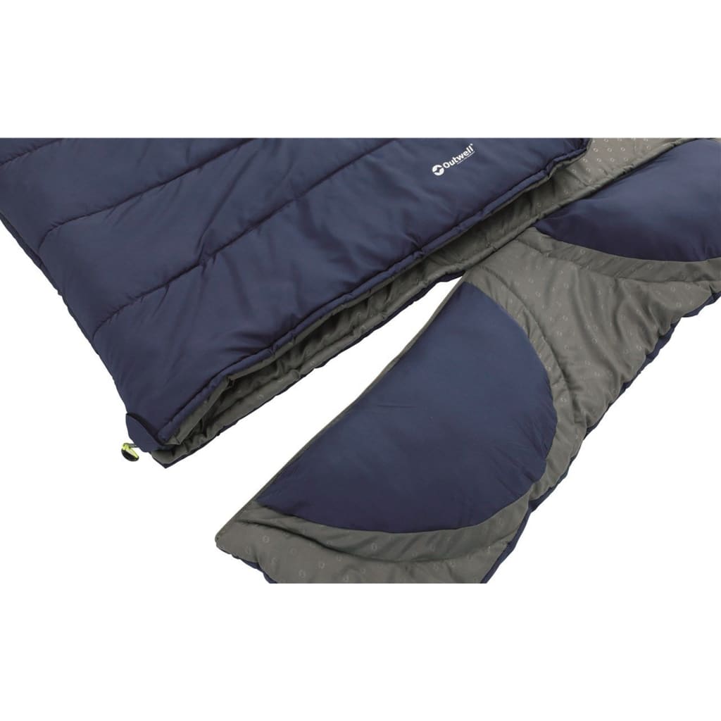 Saco de dormir Outwell Contour Lux para 2 pessoas, azul imperial