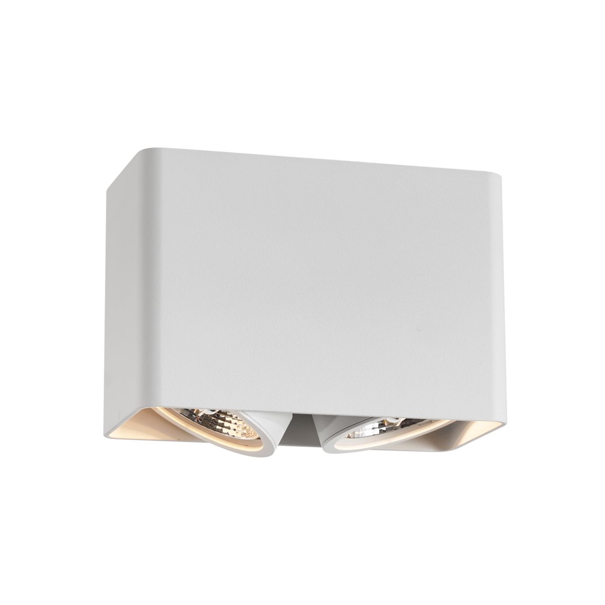 Design opbouwspot wit GU10 70mm 2-lichts draai- en kantelbaar - Vox