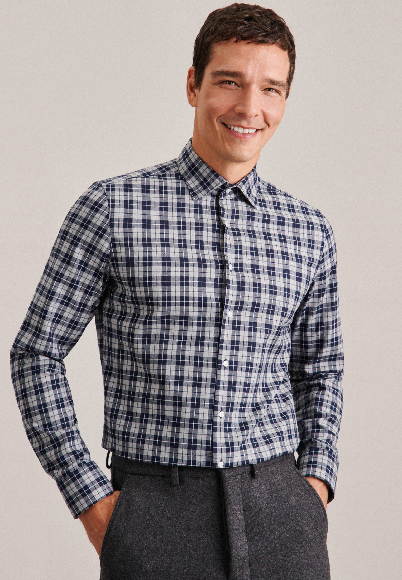 Seidensticker| Herren Flanellhemd Shaped