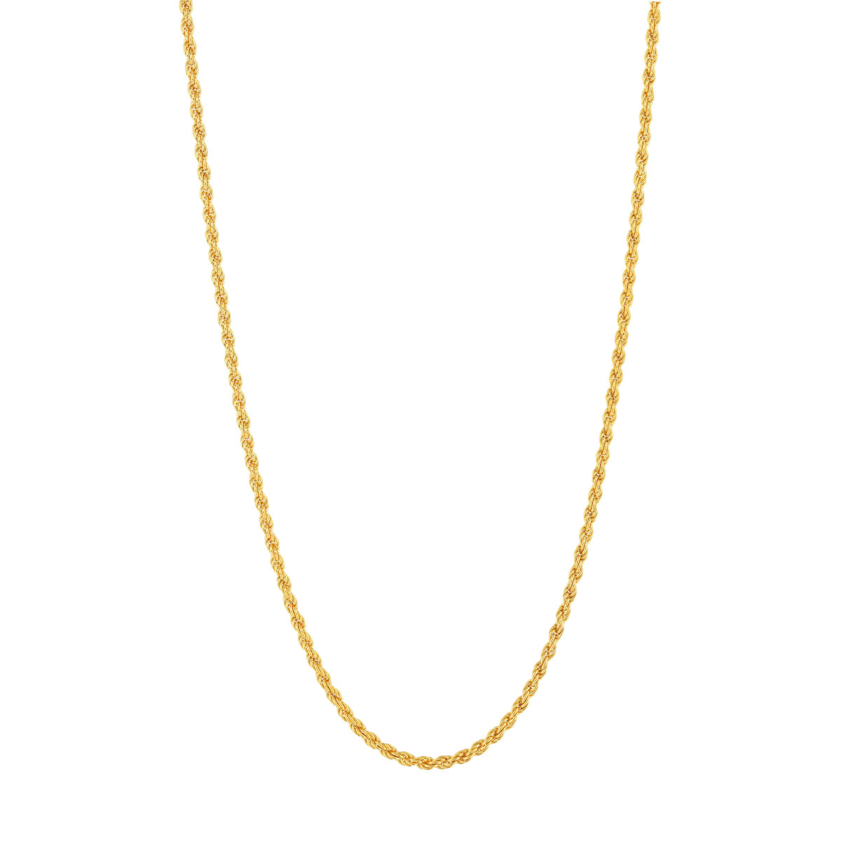 Chaine maille corde plaque or 50 cm