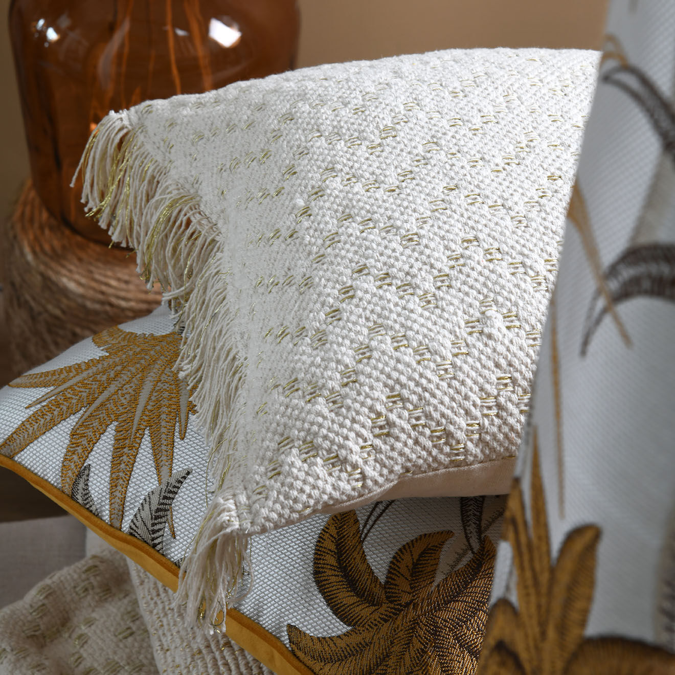 Stof Coussin Amazonica écru - 45x45 cm