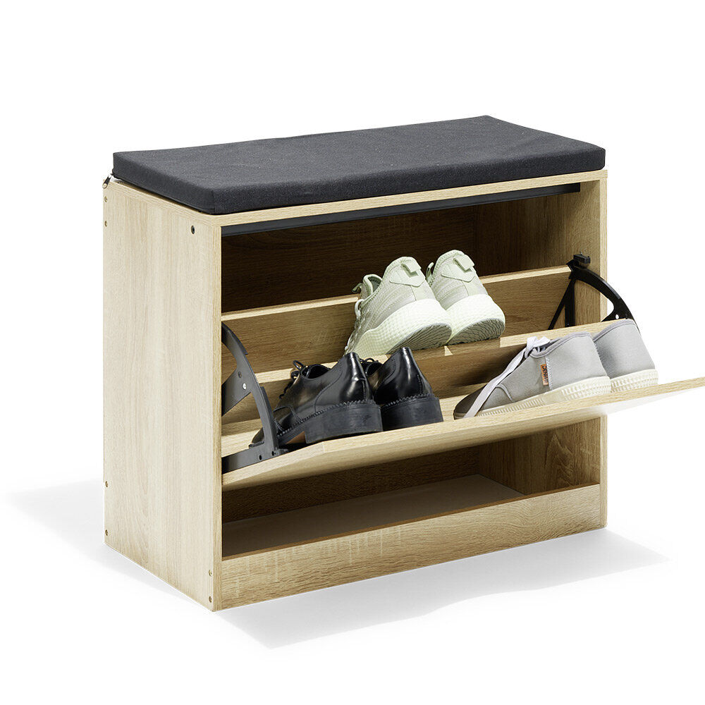 Banc range-chaussures Krys naturel 60x30xH51cm