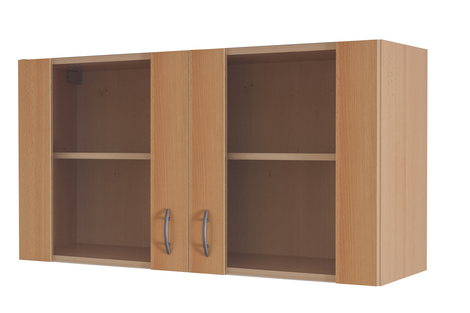 Glas-Hängeschrank NANO - Buche - 100 cm