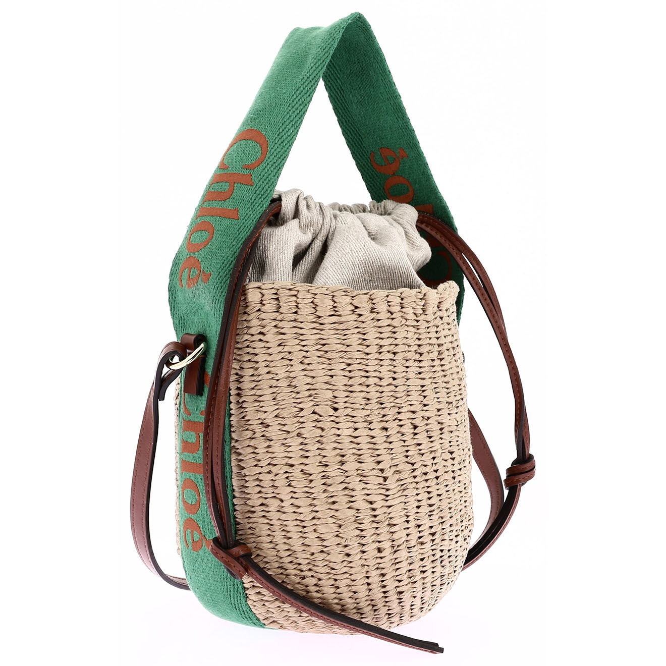Chloé Sac bandoulière en Raphia Pixie beige - Parfait état - Longueur 18 cm