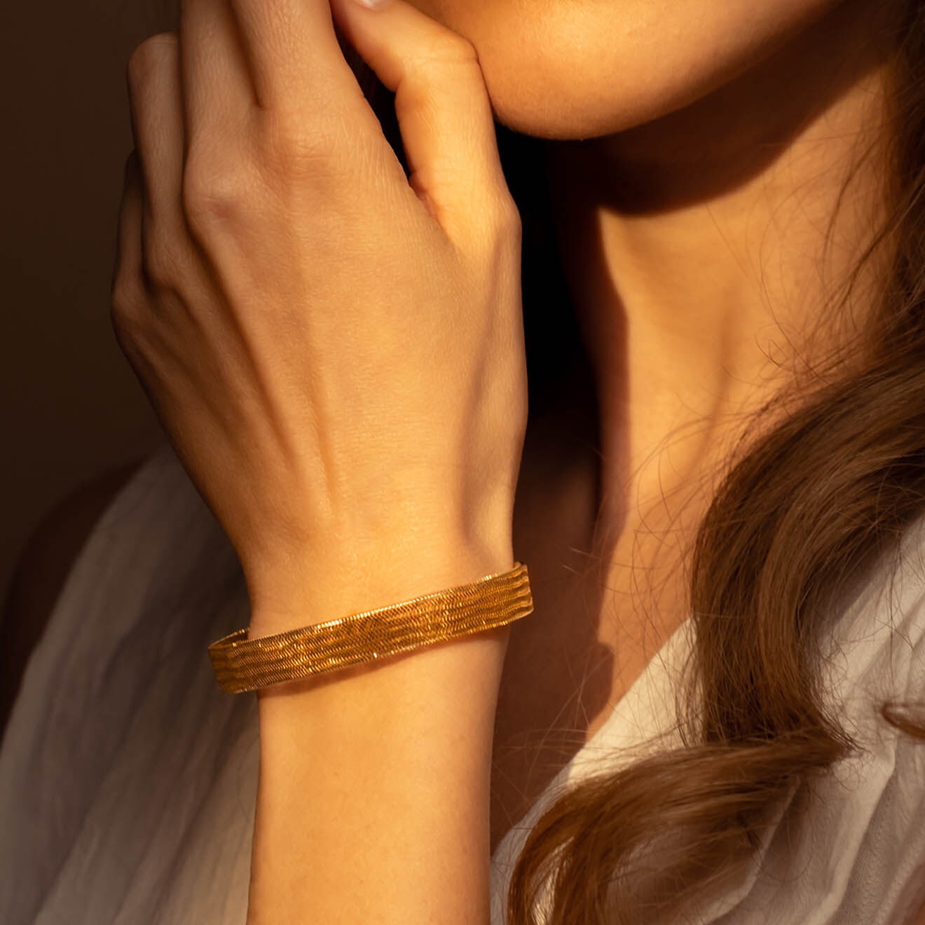 Instant d'Or Bracelet Maille Tissée or jaune