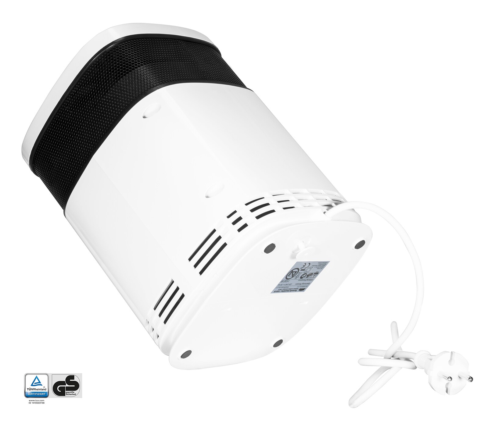 Mauk PTC Keramikheizlüfter 360 Grad 1500W mit Ventilatorfunktion