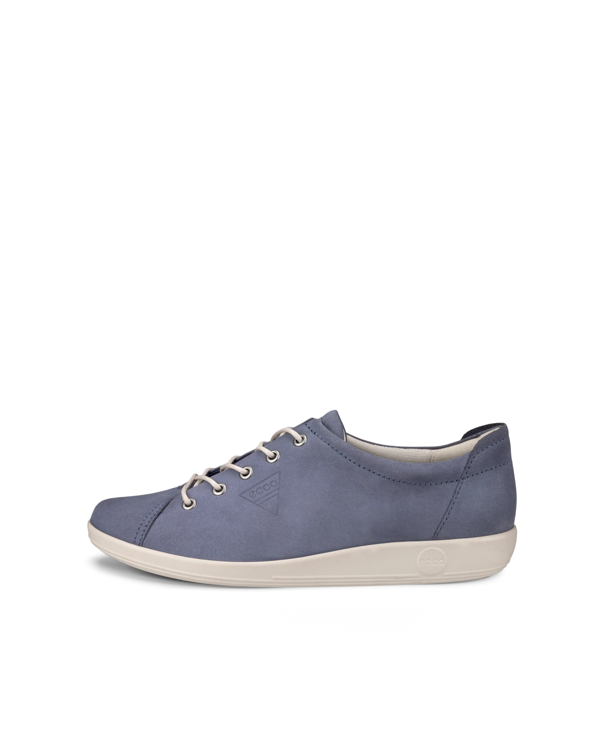 ECCO SOFT 2.0 Damen Sneaker aus Nubukleder Blau