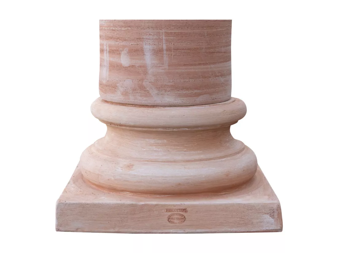 BISCOTTINI Vase - Finition terre cuite - Extérieur - Jardin - Présentoir - Décoratif - Porte-plante - Porte-fleurs - Salon - Salle à manger - Chambre - Cuisine - 44x44x237 cm
