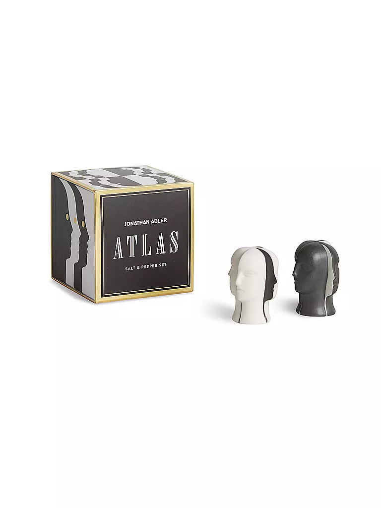 JONATHAN ADLER Salz- und Pfefferstreuer ATLAS Black / White schwarz